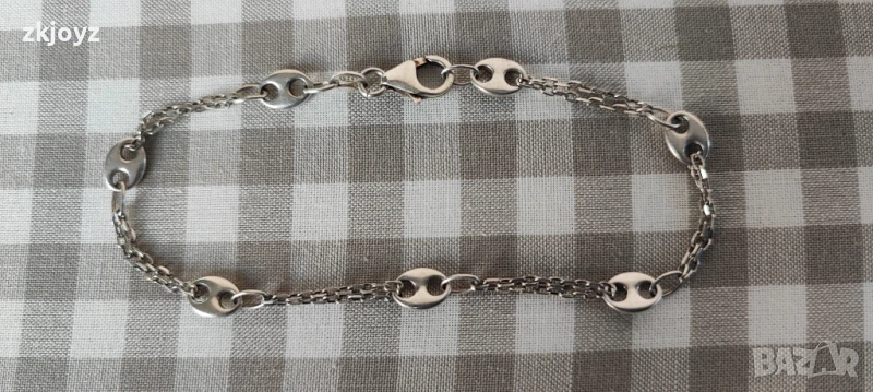 НОВА СРЕБЪРНА ГРИВНА БОБЧЕТА 3.80 ГРАМА/ ПРОБА 925, снимка 1