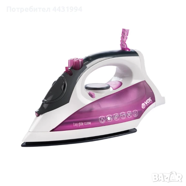 Парна ютия VOX DBL-7003, 2200W, керамична плоча, 1.8 м кабел, снимка 1
