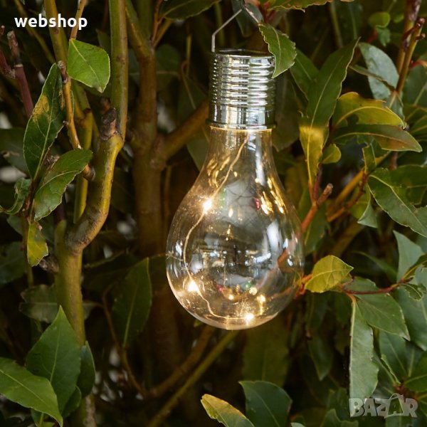 СОЛАРНА ЛАМПА ВЪВ ФОРМАТА НА КРУШКА 15СМ, снимка 1