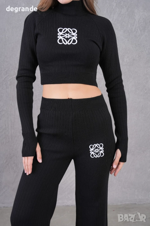 Дамски рипсен сет Loewe с ефектен ръкав, снимка 1