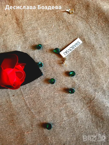 Гривна на корда с кристали SWAROVSKI , снимка 1