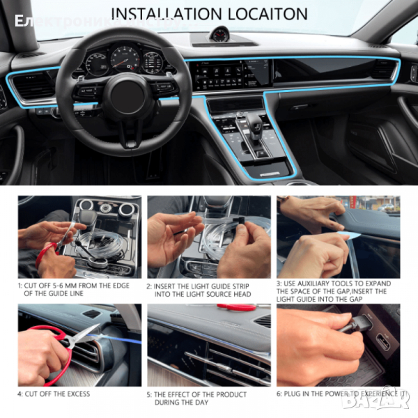 Лента за амбиентно осветление USB 3м, снимка 1