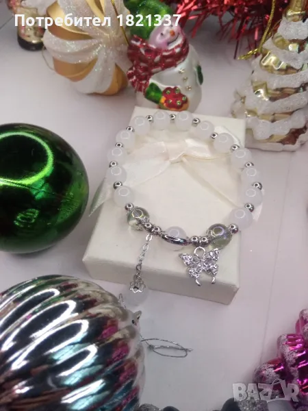 Гривна от мъниста планински кристал , снимка 1