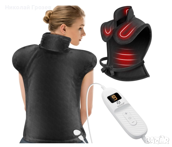 Загряващ уред за врат, рамене и гръб, нагревателна подложка НОВА, снимка 1