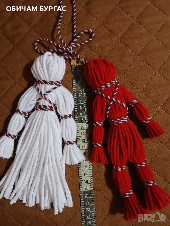 РЪЧНО ИЗРАБОТЕНИ 23см дължина Пижо и Пенда,може да се изработет и по ваши желани размери, снимка 1