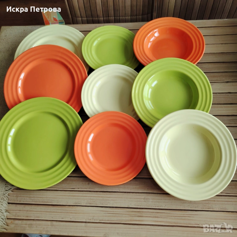 Румънски керамични чинии серия Уейви, снимка 1