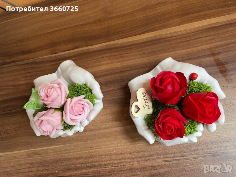 Уникални подаръци с ароматни сапунени рози, снимка 1