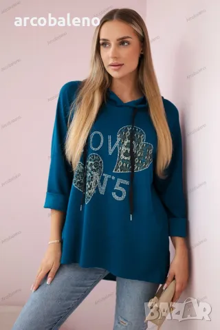 Дамски овърсайз суичър от вискоза Love nautical, 7цвята , снимка 10 - Суичъри - 47442461