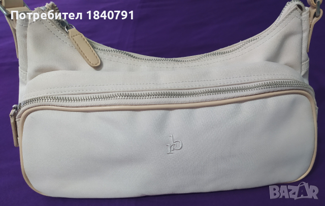 Роccobarocco® (RB) чанта – канвас, дръжка и детайли от естествена кожа, снимка 2 - Чанти - 36385690