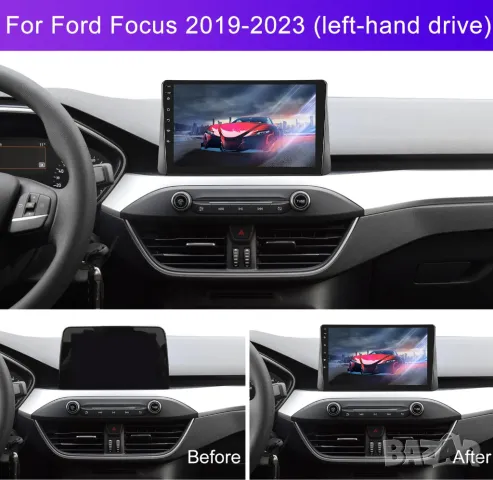 Мултимедия, Двоен дин, Навигация, за Ford Focus, 2019-2023, Форд Фокус, плеър, Android, DIN, fokus, снимка 2 - Аксесоари и консумативи - 47469301