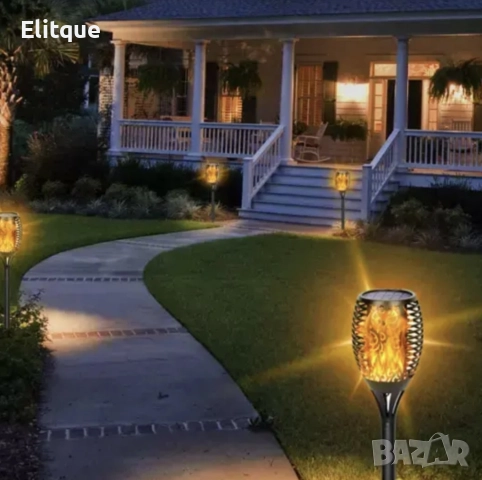 Соларна лампа тип пламък – комплект от 6 бр., снимка 7 - Други стоки за дома - 52906033
