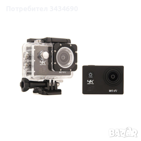 Спортна камера WIFI Ultra HD 4K водоустойчива 30 метра 170 градуса / SPK020 /, снимка 5 - Камери - 44512898