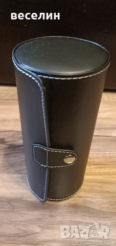 Луксозна кутия за три часовника от еко кожа кафява/черна, снимка 5 - Други - 53117956