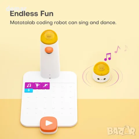 Робот MatataStudio за деца на възраст 4-10 години, програмируем робот, снимка 5 - Образователни игри - 47705677