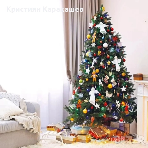 Изкуствена Kоледна елха, снимка 3 - Декорация за дома - 52656619