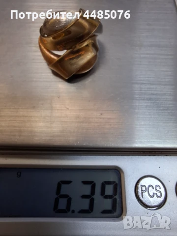 ДАМСКИ ЗЛАТЕН ПРЪСТЕН 14К. БЯЛО ,ЖЪЛТО ,И РОЗОВО ЗЛАТО , снимка 6 - Пръстени - 50806566