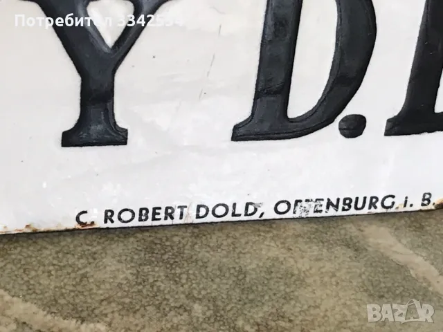 СТАРА ЕМАЙЛИРАНА-ДВУСТРАННО ТАБЕЛА ОТ НАЧАЛОТО НА МИНАЛИЯ ВЕК-60Х40 СМ, снимка 5 - Други ценни предмети - 49807636