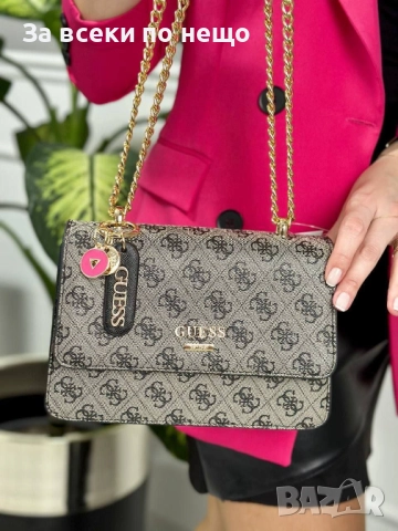 Guess Дамска Чанта С Дълга Дръжка Синджир За През Рамо Гес - Налични Различни Цветове Код E921, снимка 5 - Чанти - 51940191