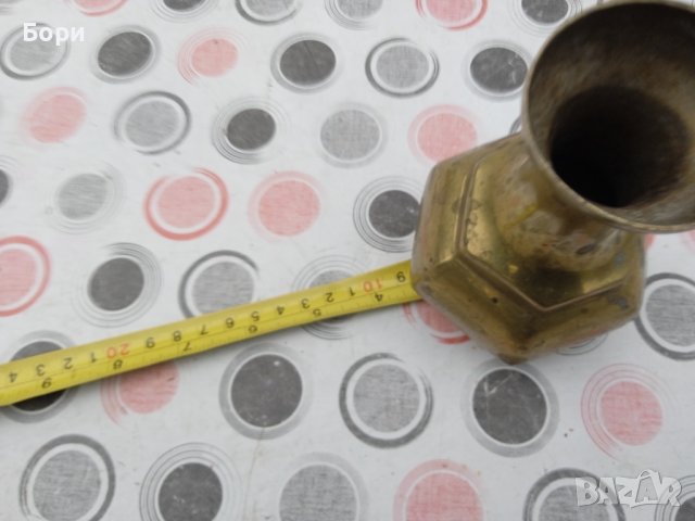 Стара ваза от меснг, снимка 8 - Други ценни предмети - 38989647