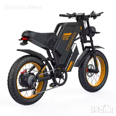 Coswheel GT20 Retro Електрически Велосипед 1000W | Хибриден Фетбайк, снимка 7 - Велосипеди - 49861594