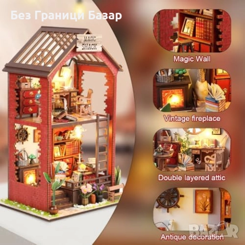 Нова Къща за сглобяване с осветление и мебели – творчески DIY сет дом, снимка 3 - Други - 51996413