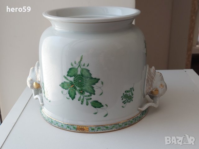 Порцеланова ваза(кашпа ,бонбониера)Порцелан HEREND, снимка 8 - Други ценни предмети - 41456254