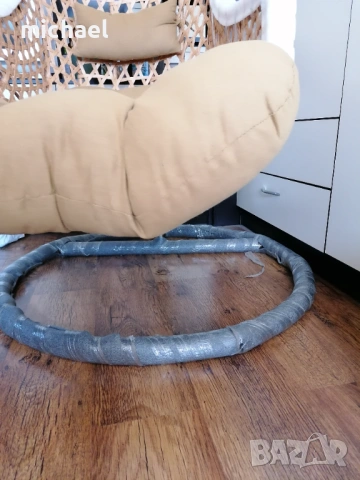 Люлка Виденов Берна 120 х 90 х 78 см бежова, снимка 3 - Градински мебели, декорация  - 53504065