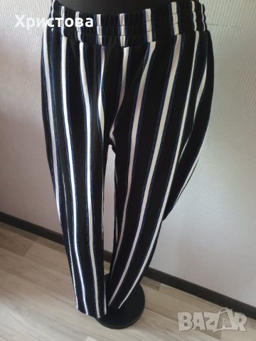 Летен панталон в синьо, черно и бяло - 15,00лв., снимка 2 - Панталони - 41492052