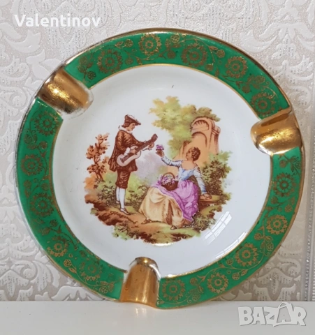 Старинен порцеланов пепелник- Лимож- Франция 