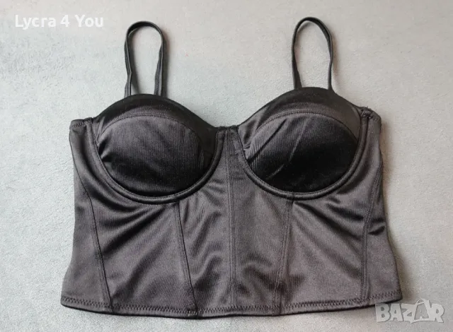 Amisu XS/S сатенено късо бюстие/топ