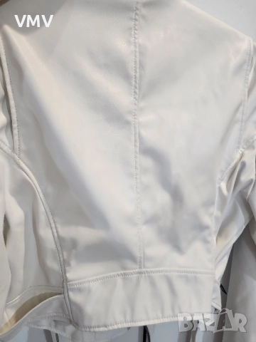 Кожено бяло яке, снимка 2 - Якета - 51646893