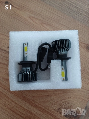 H7 LED крушки за фарове - 10 000LM, вентилатор, 6000K, мощни!