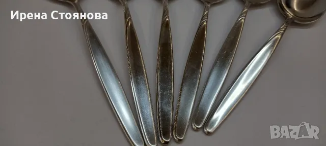 Елегантен винтидж комплект от твърдо посребрени прибори за хранене, серия  Form Heidelberg WM 90. , снимка 9 - Антикварни и старинни предмети - 49377679