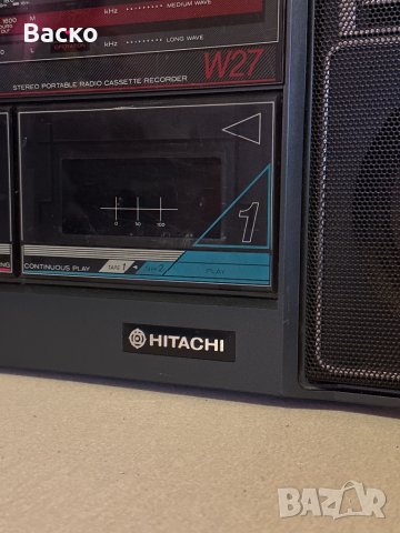Hitachi double w27, снимка 2 - Радиокасетофони, транзистори - 40868021