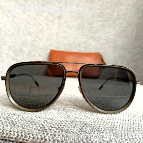 Мъжки слънчеви очила на Ermenegildo Zegna, made in Italy, черен авиатор, снимка 8 - Слънчеви и диоптрични очила - 53613970