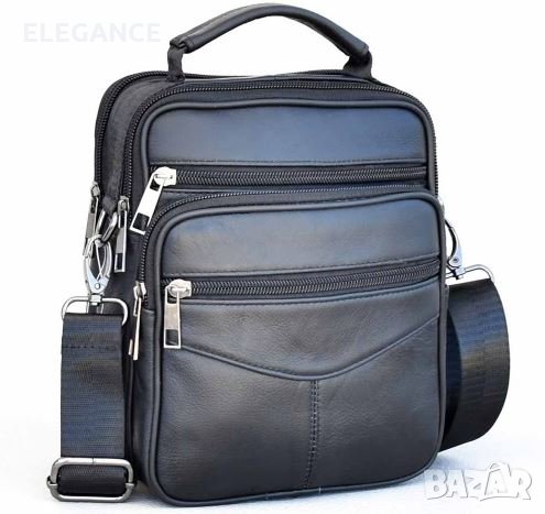 Мъжка кожена чантичка с 5 джоба, снимка 2 - Чанти - 34882515