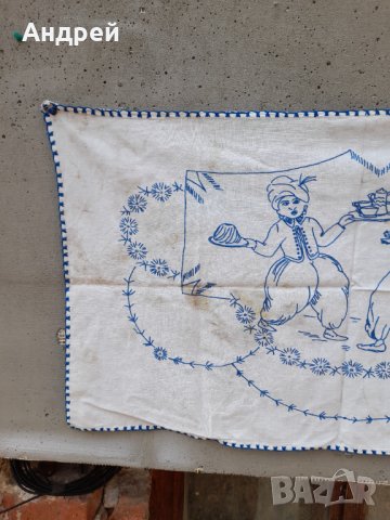 Старинен бродиран ковьор,покривка за стена #212, снимка 3 - Антикварни и старинни предмети - 41957806