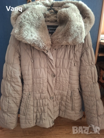 Дамско зимно яке с пух и качулка , снимка 2 - Якета - 52452080