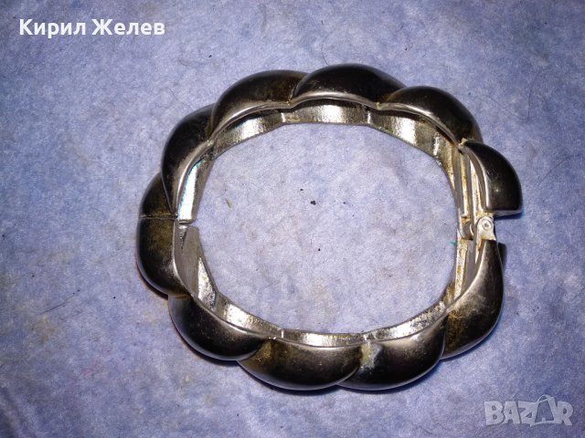 ПОСРЕБРЕНА СТОМАНЕНА ВИНТИДЖ - АРТ ГРИВНА ЕФЕКТНА ПЛЕТКА 26492, снимка 3 - Гривни - 41145234