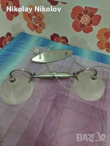 двоен лампион за таван , снимка 3 - Лампи за таван - 53480173