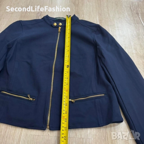 Дамско яке сако Ralph Lauren тъмно синьо размер М, снимка 6 - Сака - 52461313