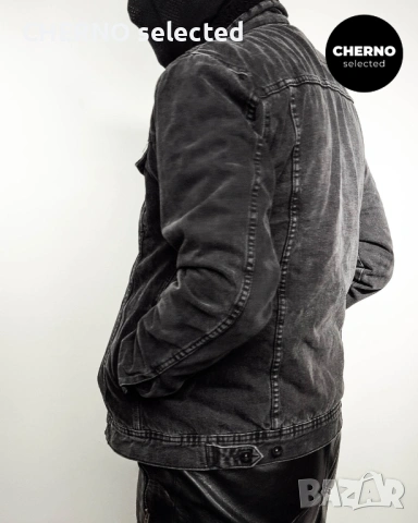 Дънково шерпа яке ZARA Sherpa Denim Trucker Jacket – Размер L•M – Отлично състояние, снимка 3 - Якета - 53135073