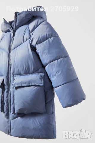 Zara издължено зимно пухено яке, размер 13-14 г. (164 см), снимка 3 - Детски якета и елеци - 51074595