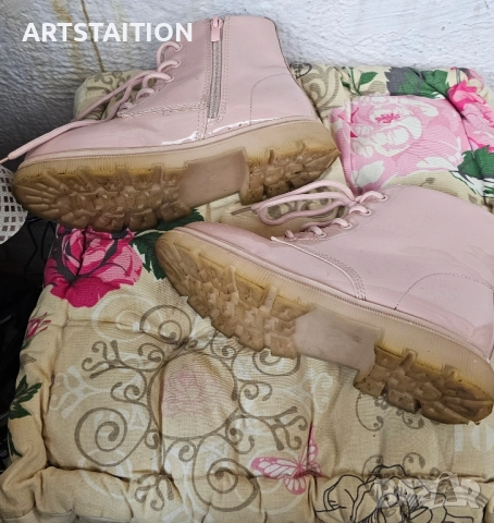 Дамски/детски лачени розови боти номер 34, маратонки Elis, снимка 2 - Маратонки - 51560355