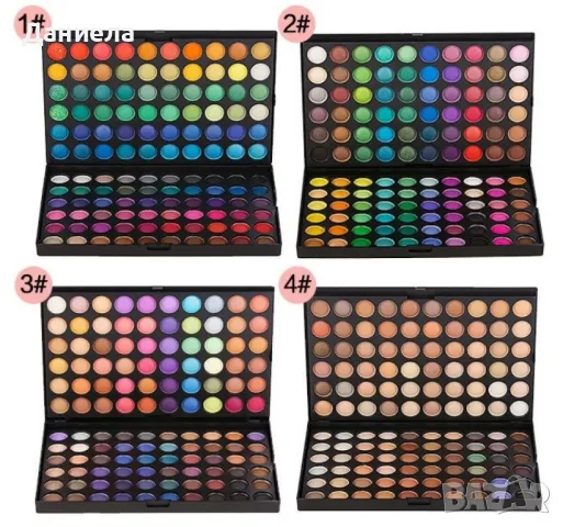 Сенки за очи – палитра със 120 различни дълготрайни цвята, снимка 5 - Козметика за лице - 49304665