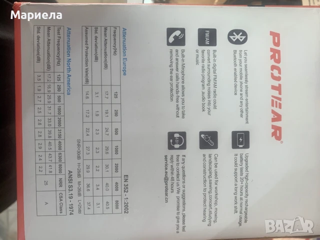 Акумулаторни антифони / Bluetooth, FM/AM цифрово радио и вграден микрофон, снимка 9 - Друга електроника - 50518741