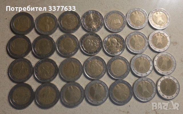 Колекция 2 Евро Монети 28 броя