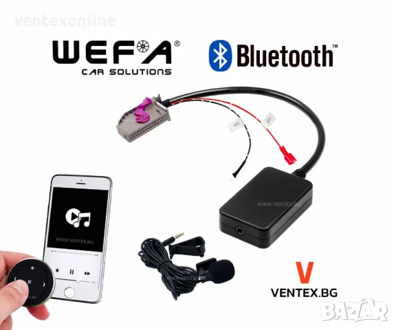 Bluetooth адаптер за Audi навигация RNS-E + Микрофон и управление WEFA