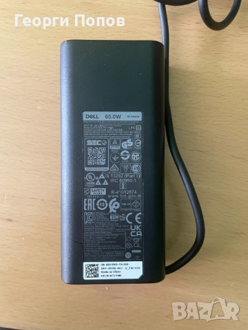 Dell - USB Type - C, 65W, Оригинално зарядно за лаптоп