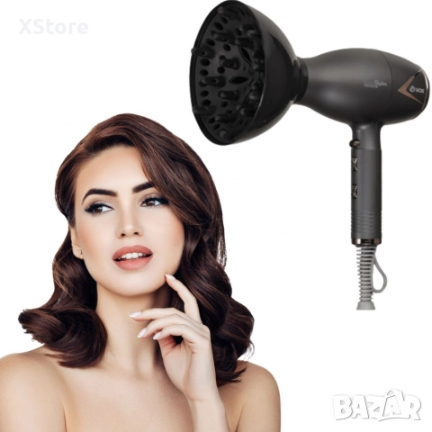 Сешоар VOX, HT 8776, йонизация, концентратор и дифузер, снимка 3 - Сешоари - 52595118